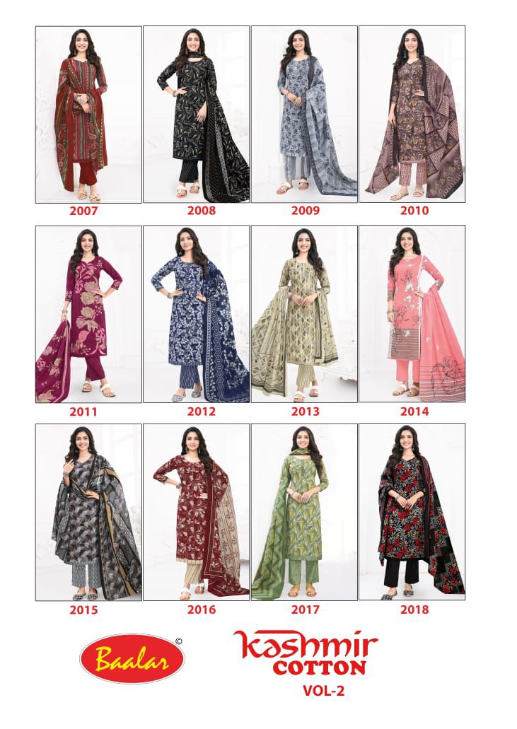 Kashmiri Cotton Vol 2 By Baalar Printed Pure Cotton Dress Material Suppliers In Mumbai